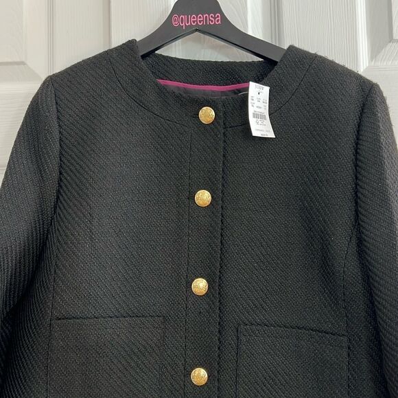 J. Crew Tweed lady jacket in Black size 12 - Picture 4 of 15